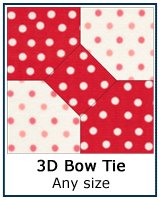 3d Bow Tie quilt block tutorial