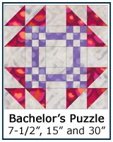 Bachelor's Puzzle quilt block tutorial