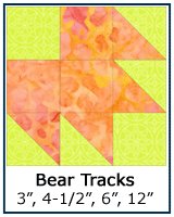 Bear Tracks quilt block tutorial