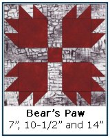 Bear's Paw quilt block tutorial