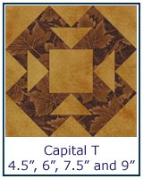 Capital T quilt block tutorial