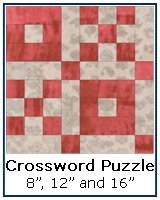Crossword Puzzle quilt block tutorial