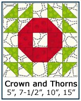 Crown and Thorns quilt block tutorial