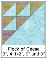Flock of Geese quilt block