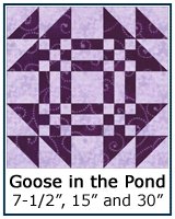 Goose in the Pond quilt block tutorial