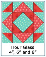 Hour Glass quilt block tutorial