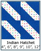 Indian Hatchet quilt block tutorial