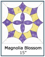 Magnolia Blossom quilt block templates