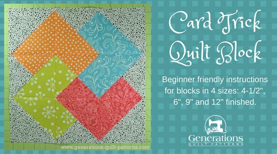 Card Trick Quilt Block from our Free Quilt Block Pattern Library