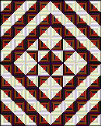 Log Cabin Star Quilt Pattern