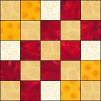 Woven Irish Chain quilt block 1