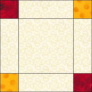 Woven Irish Chain quilt block 3