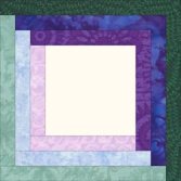 Log Cabin quilt pattern - Block variation 1