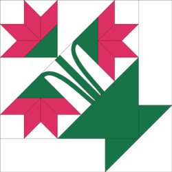 Carolina Lily quilt block