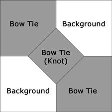 3D Bow Tie quilt block design