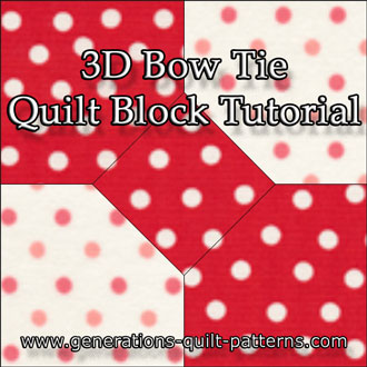 Easy Bow Tie Quilt Block Pattern (3 Sizes)