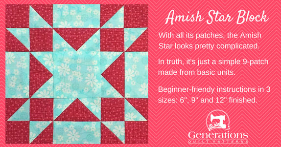 Easy Star Quilt Blocks in 12 Inch Size