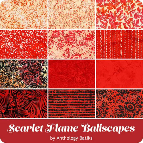 Scarlet Flame Baliscapes by Anthology Batiks