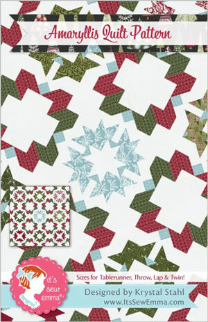 Amaryllis quilt pattern by It's Sew Emma