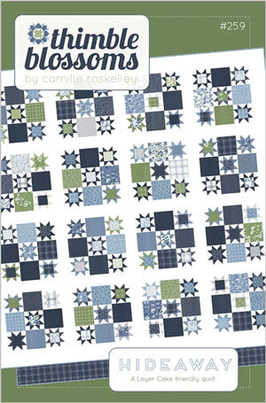 Hideaway quilt pattern by Thimble Blossoms, 63” square