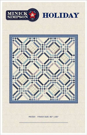 Holiday quilt pattern by Minick & Simpson, 80” square