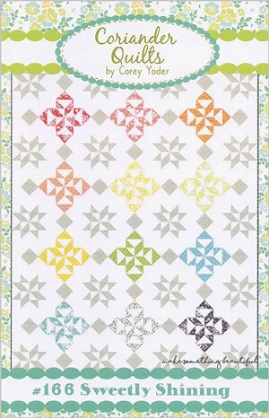 Sweetly Shining quilt pattern by Coriander Quilters, 56” x 72”