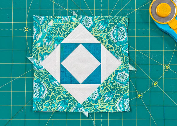 The sewing in complete, all that's left is to trim the Twelve Triangles block