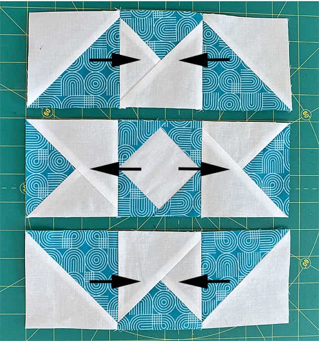 Our Air Castle is in rows with pressing direction arrows included