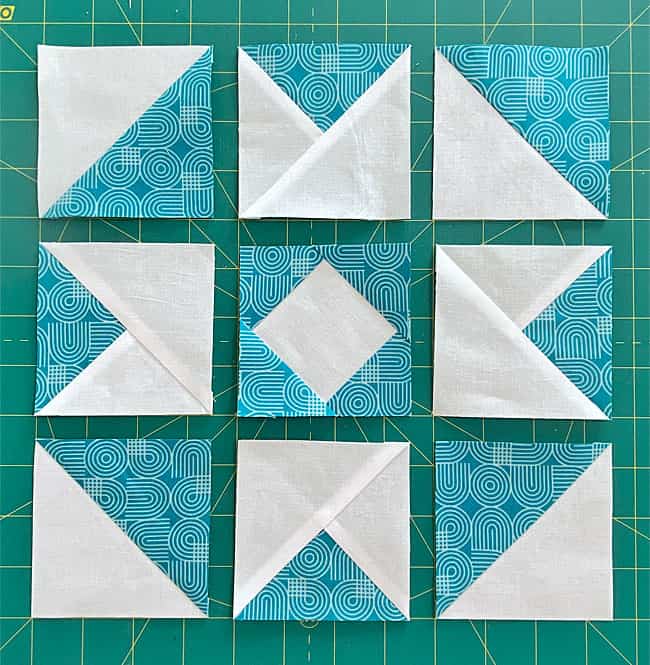 Arrange your patches to create the Air Castle design