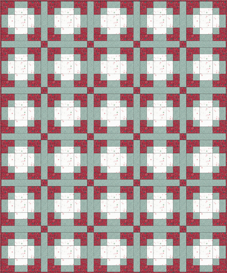 Antique Tile quilt, straight set with solid sashing