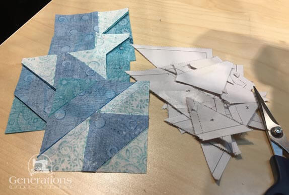 After removing the paper