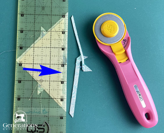 Trimming the 1/4" SA on #3/4