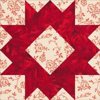 Arrowhead quilt block design, Variation 3 Arrowhead quilt block design, Variation 3