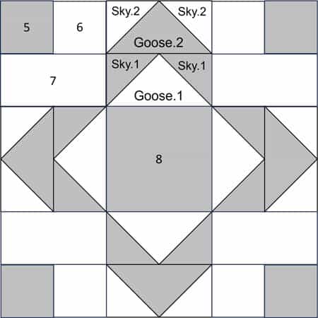 Aunt Sukey's Choice quilt block drawing Aunt Sukey's Choice quilt block drawing