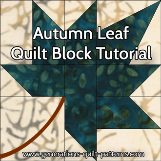 Autumn Leaf Quilt Block A Maple Leaf Variation 3 Sizes