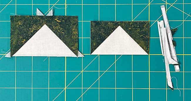 An untrimmed (left) and trimmed FG (center). The waste is on the right. An untrimmed (left) and trimmed FG (center). The waste is on the right.