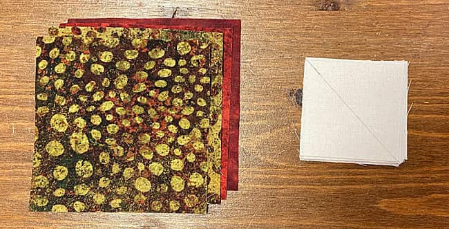 Mark a diagonal line on the backside of 8 #5s Mark a diagonal line on the backside of 8 #5s