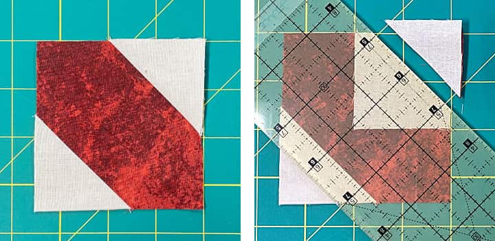 Trim the excess fabric down to a 1/4" seam allowance