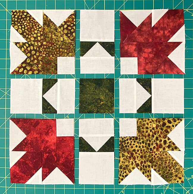 The units are arranged into the Autumn Leaves design The units are arranged into the Autumn Leaves design