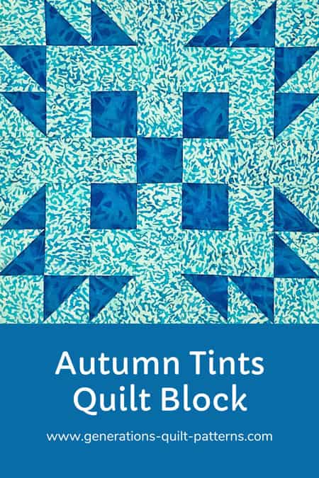 Pin this Autumn Tints quilt block tutorial