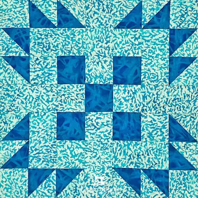 Our Autumn Tints quilt block uses traditional piecing techniques—including making half square triangles 8-at-a-time—to complete this rather modern-looking patchwork design. Instructions in 3 sizes.