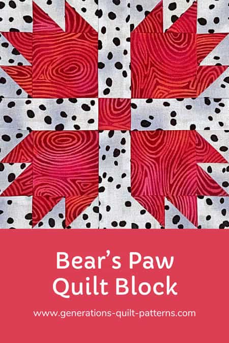 Pin this Bear's Paw quilt block tutorial Pin this Bear's Paw quilt block tutorial