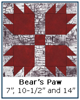 Bear's Paw quilt block tutorial