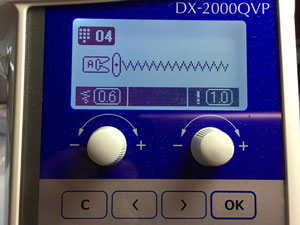 Stitch length and width knobs Stitch length and width knobs