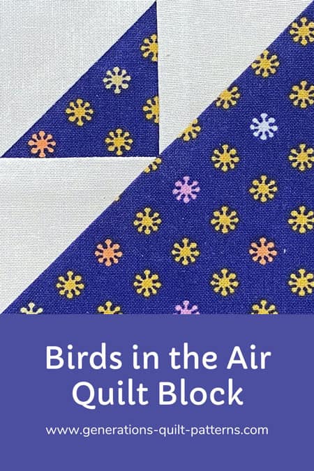 Birds in the Air Quilt Block: 1½”, 2 Birds in the Air Quilt Block: 1½”, 2