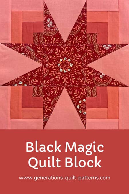 Remember to pin this Black Magic quilt block tutorial Remember to pin this Black Magic quilt block tutorial