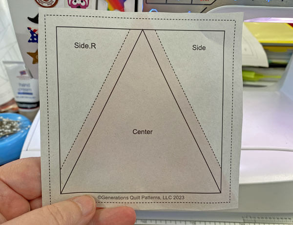 Position the Center patch using the dashed guidelines Position the Center patch using the dashed guidelines