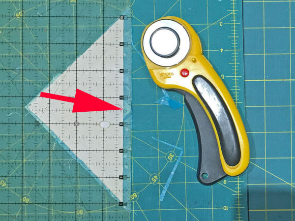 Trim the seam allowance before adding #7