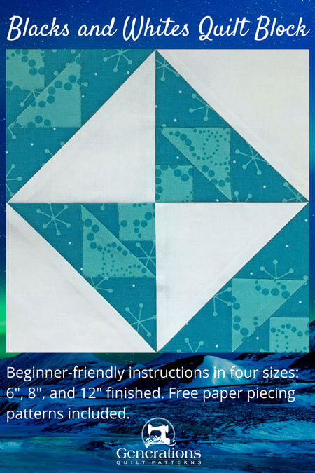 Click here for the Blacks and Whites quilt block tutorial