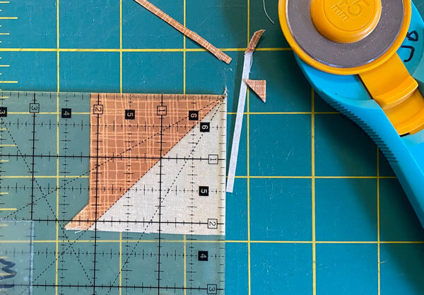 Trim the first 2 sides of your HST